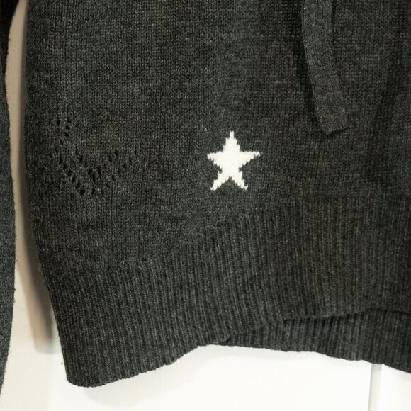 Zadig Voltaire Marky Hoodie Cashmere Star Sweater Intarsia Wool Luxury Pullover - Picture 14 of 15